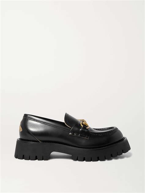 gucci horsebit leather loafer with web|gucci horsebit platform loafer.